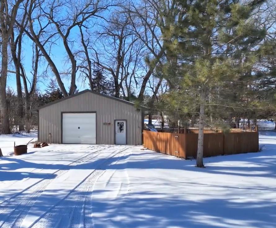 The property includes a 30×40 heated workshop garage, perfect for projects, hobbies, or additional storage year-round. Offers heat, water and electricity.