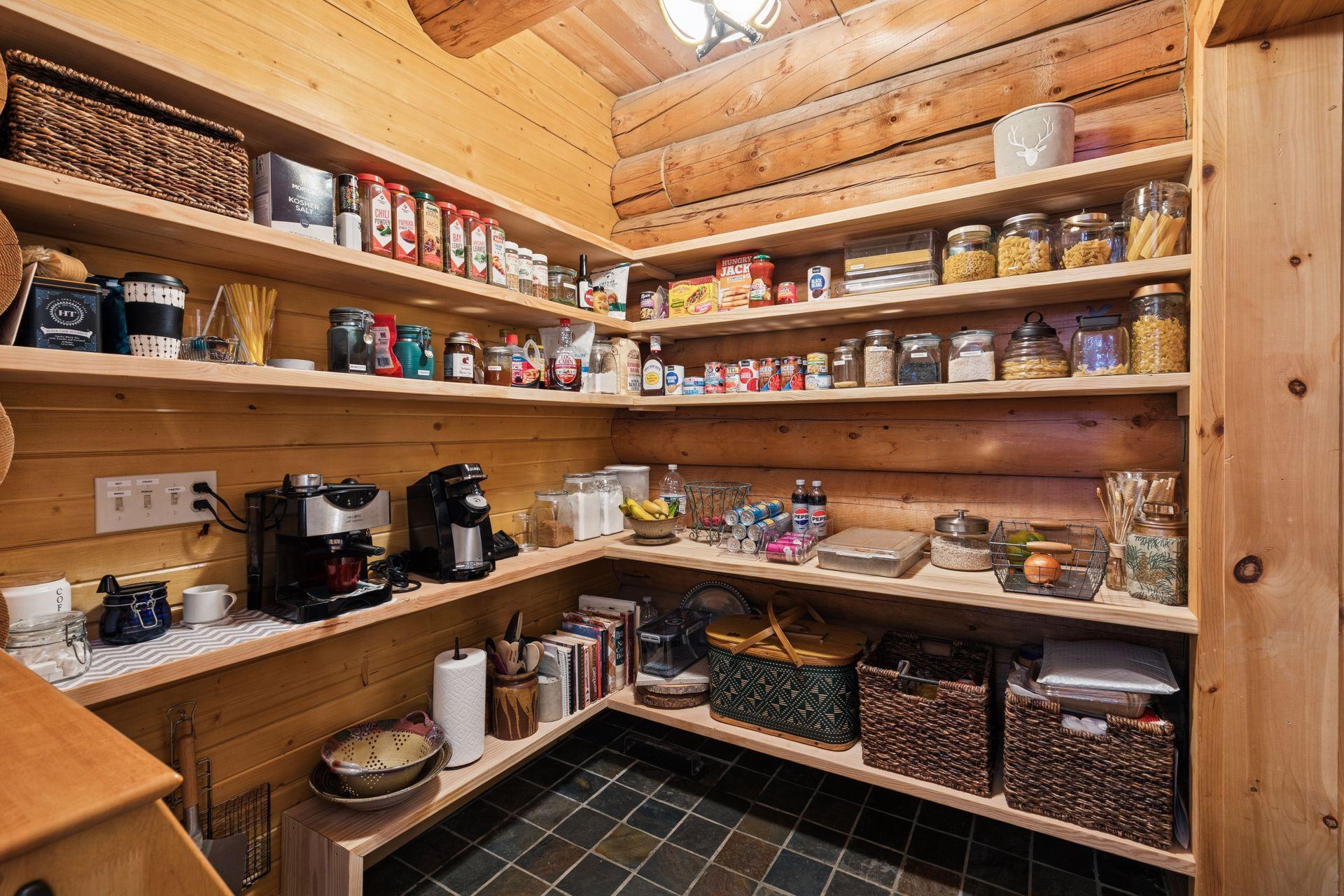 Walk-in 7x8 pantry with Slate floors