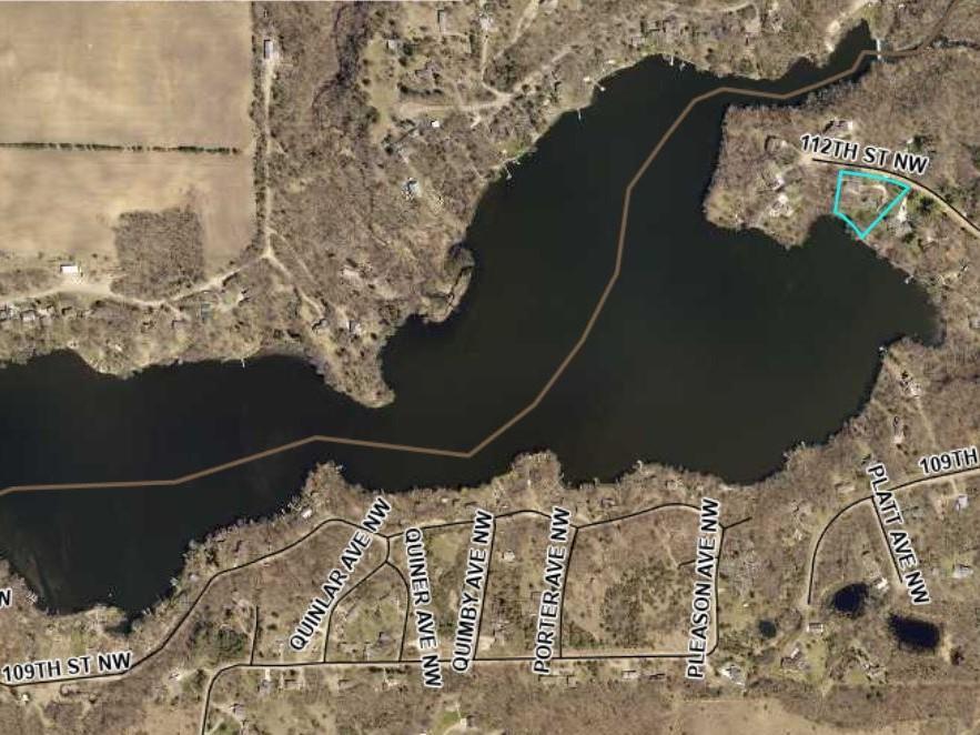 View of the property location on Lake Marie with Southern exposure