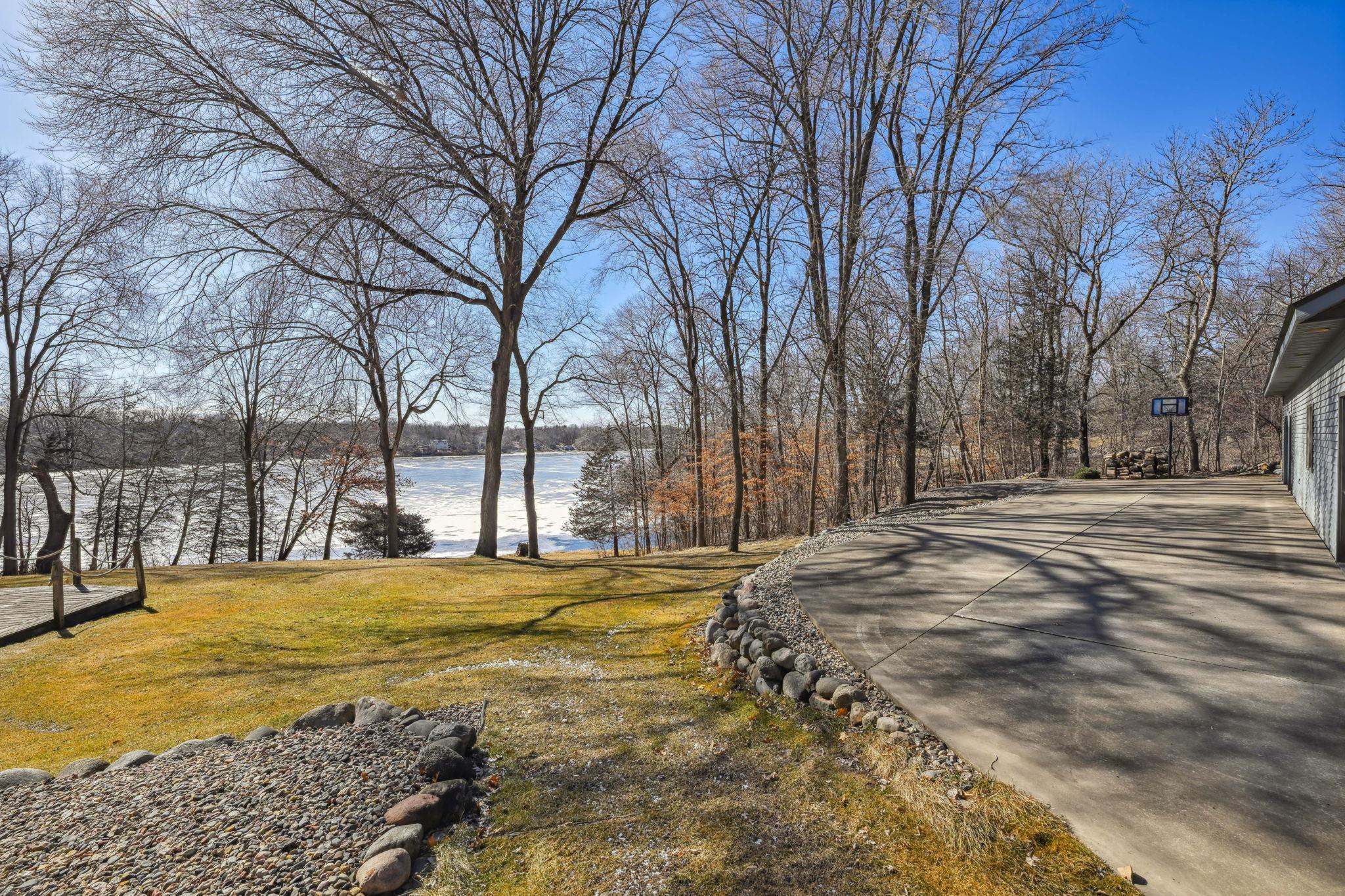 The 1.3+ acre lot is easily accessible to go up/down to the lake and can be mowed entirely with a riding lawnmower. You will fall in love with all four seasons at Lake Marie.