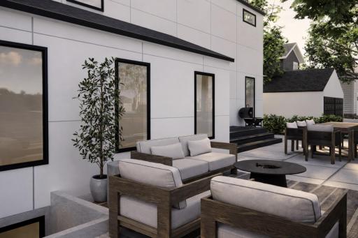 Rendering: Side Yard Proposed Landscaping Plan