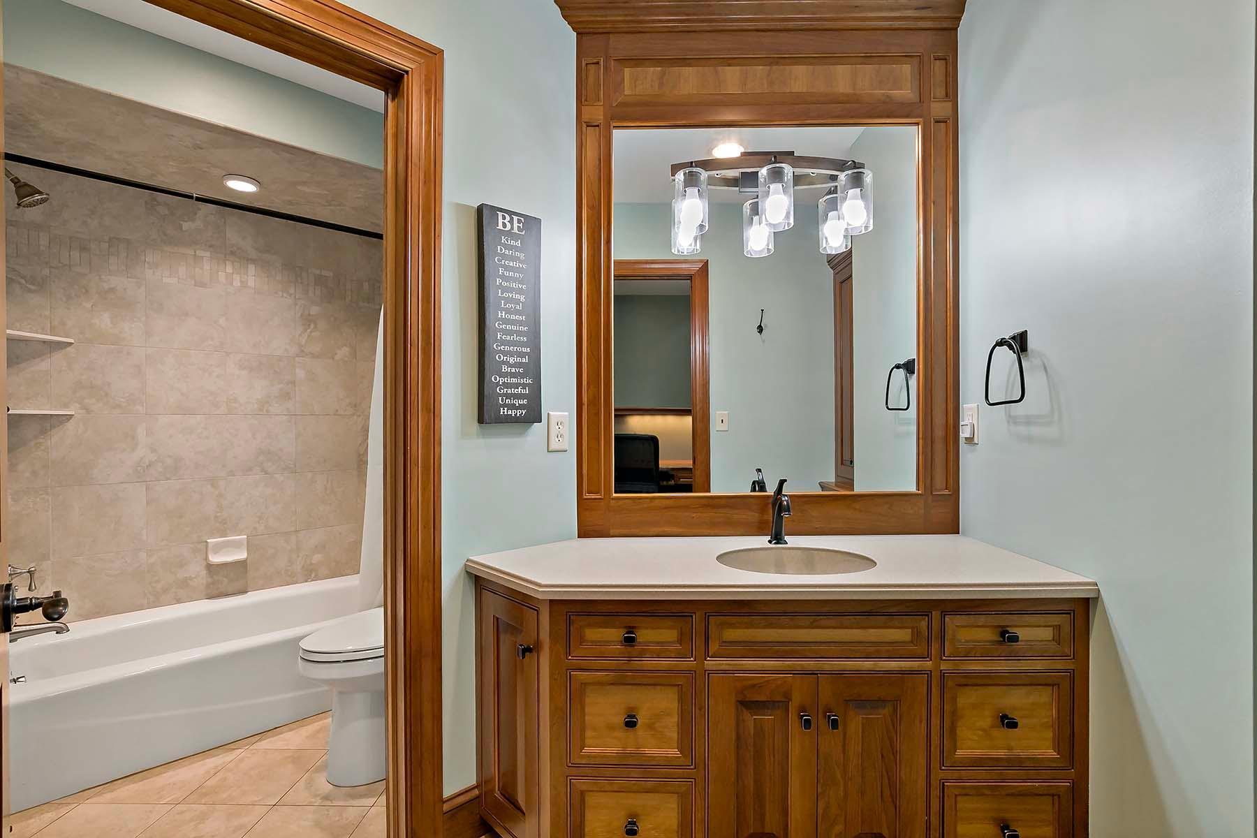 Multiple full bathrooms in lower level