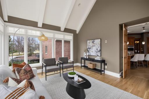 Tons of natural light in main level sunroom
