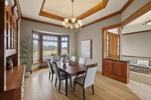 Formal dining room with brand new hard wood floors