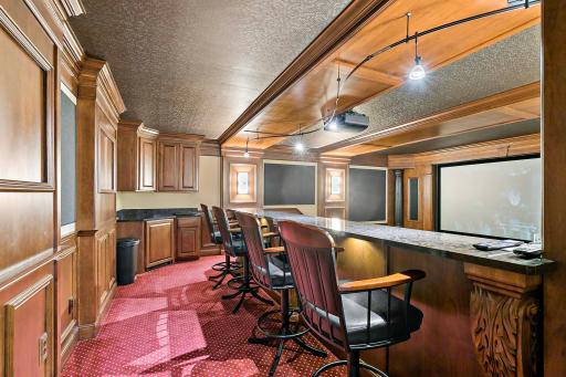 Custom real movie theater, great for entertaining large groups. Wired for more TV's