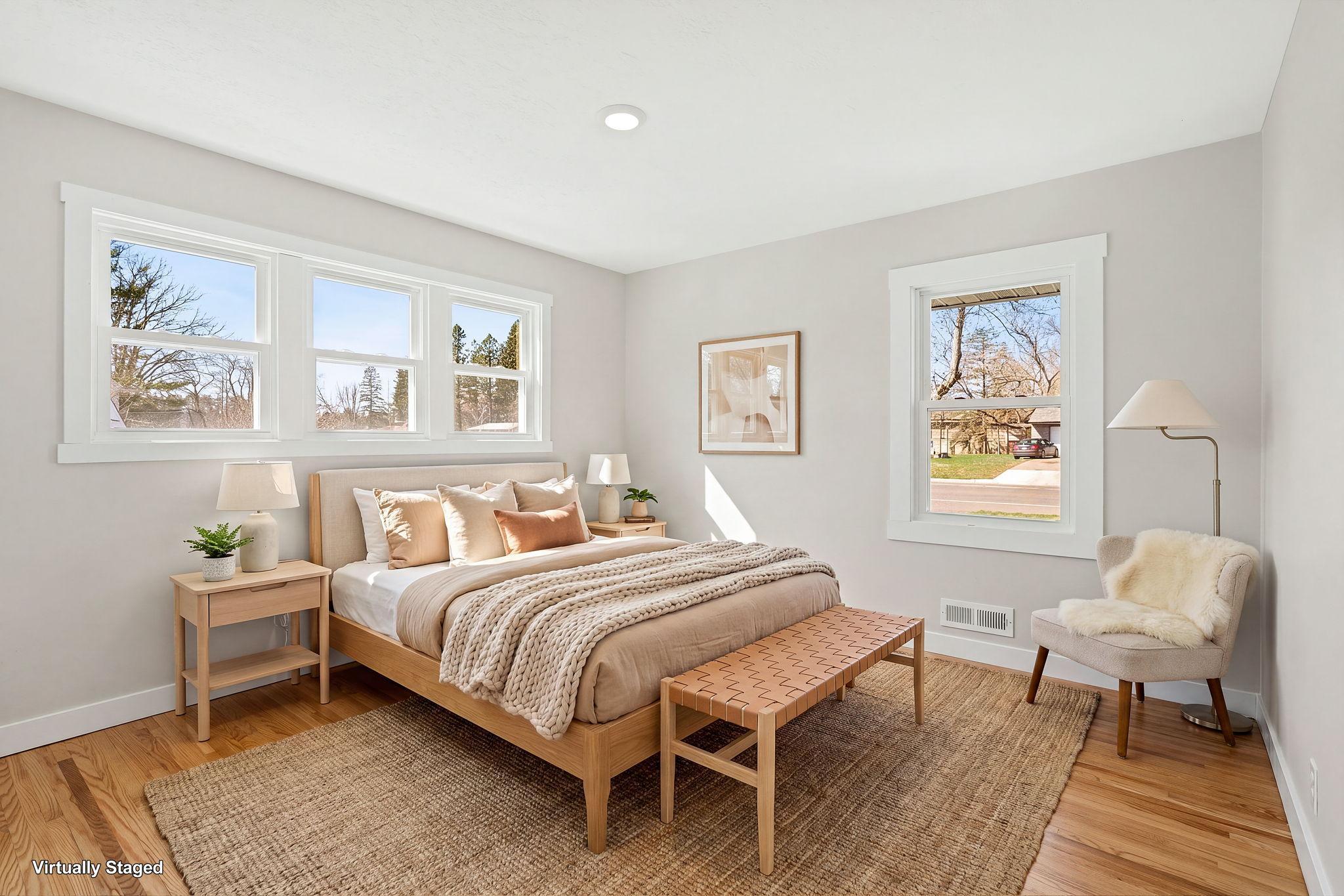 Virtually Staged Bedroom