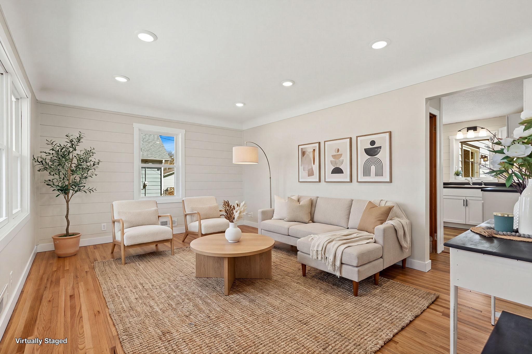 Virtually Staged Living Room