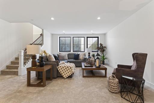Family Room - Lower Level - wired for a home theatre.