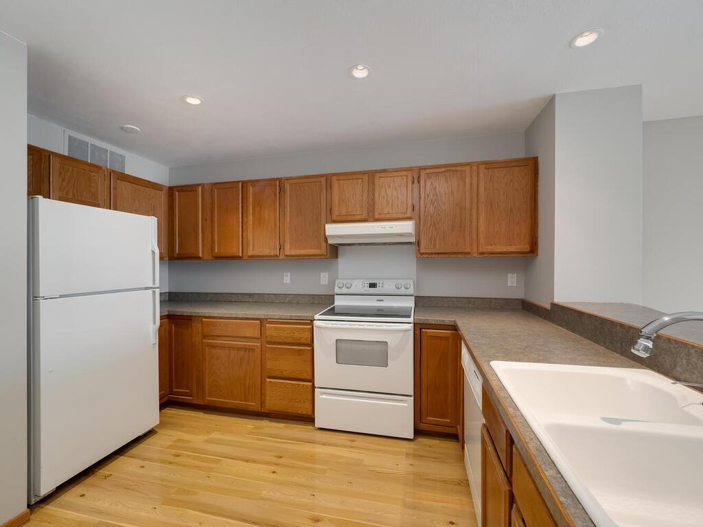 Ample cabinet space and counters for food prep