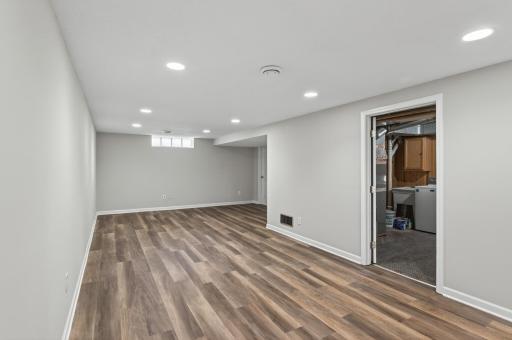Downstairs, youâll find a spacious recreation room.