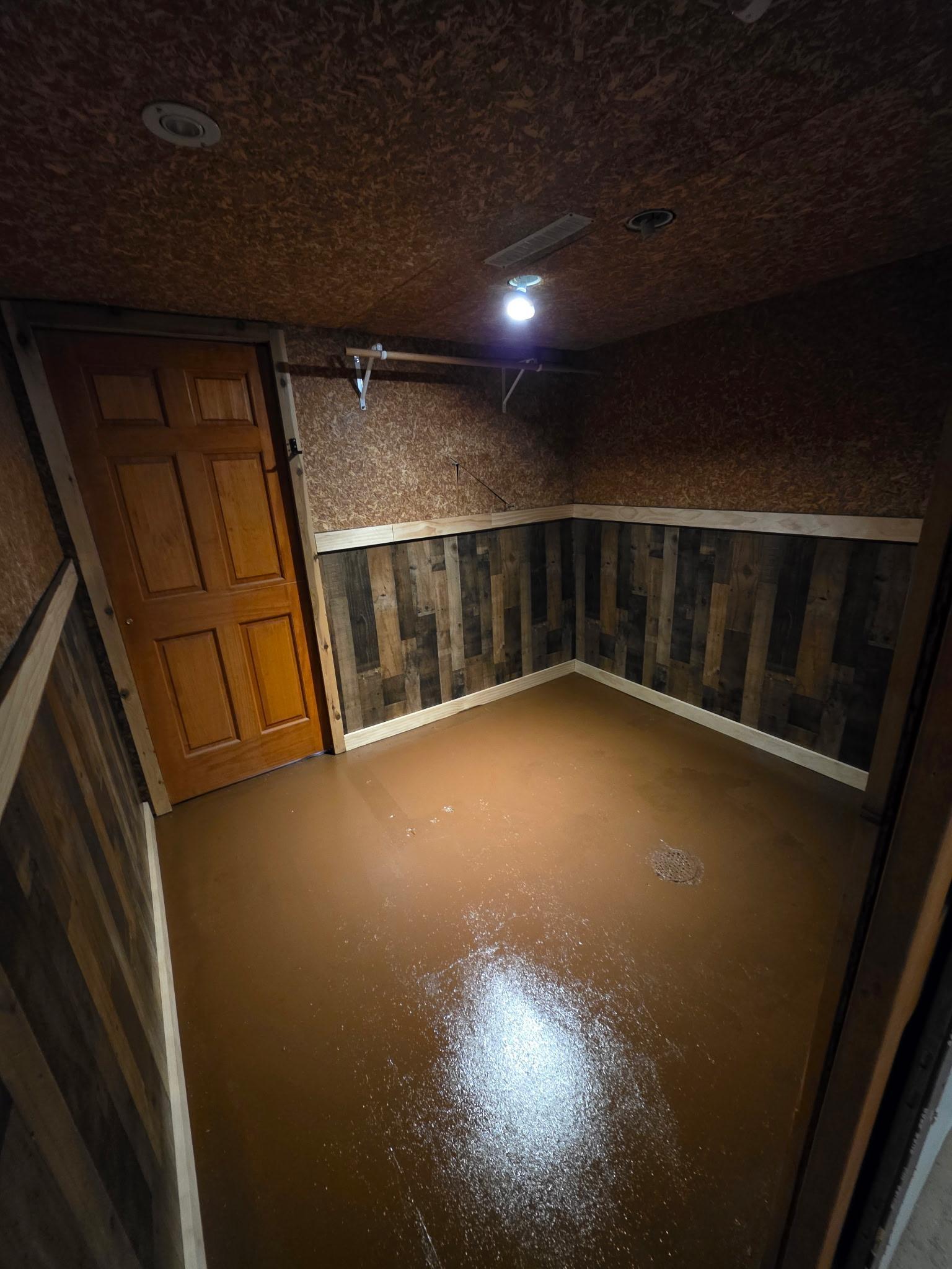 Lower level storage room.