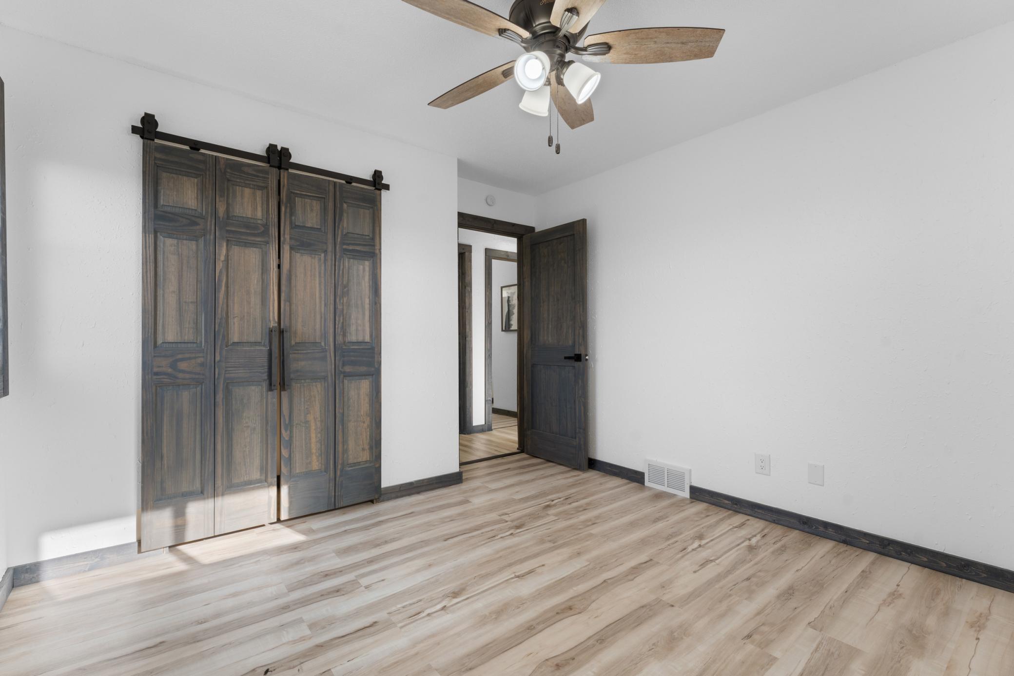 Each bedroom features plenty of closet space, ideal for keeping your belongings organized.