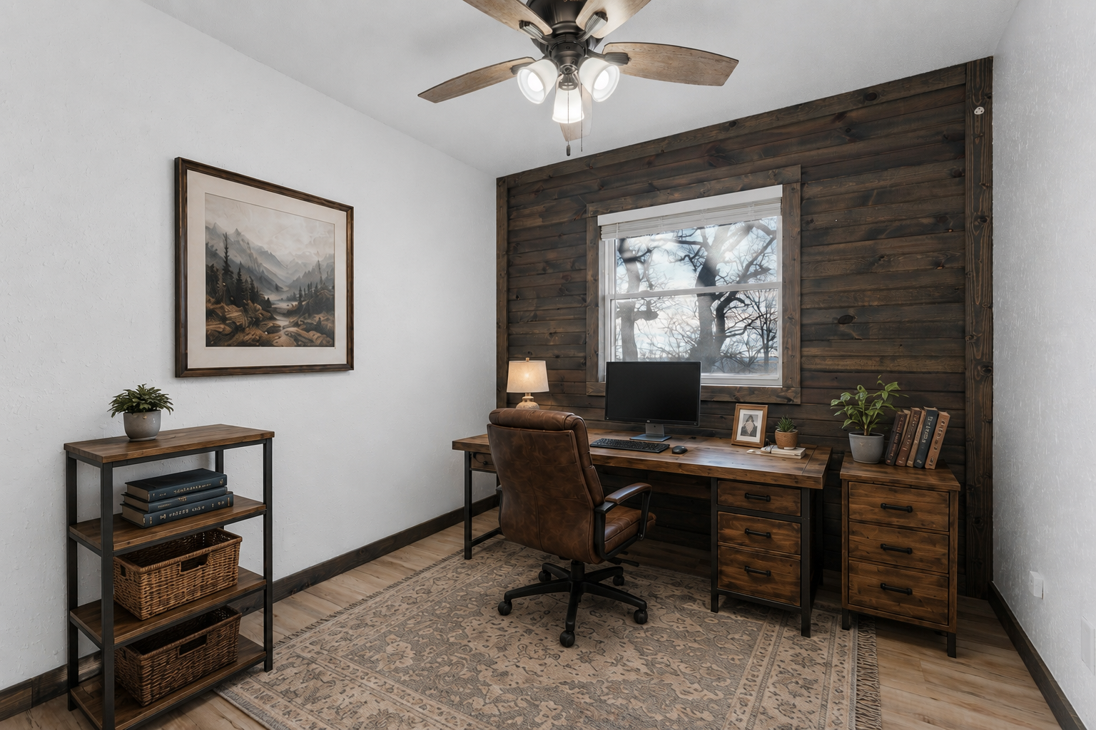 Third main floor bedroom. Image has been virtually staged.