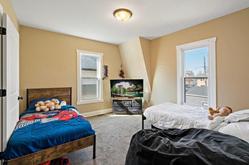Back bedroom with views onto the backyard.
