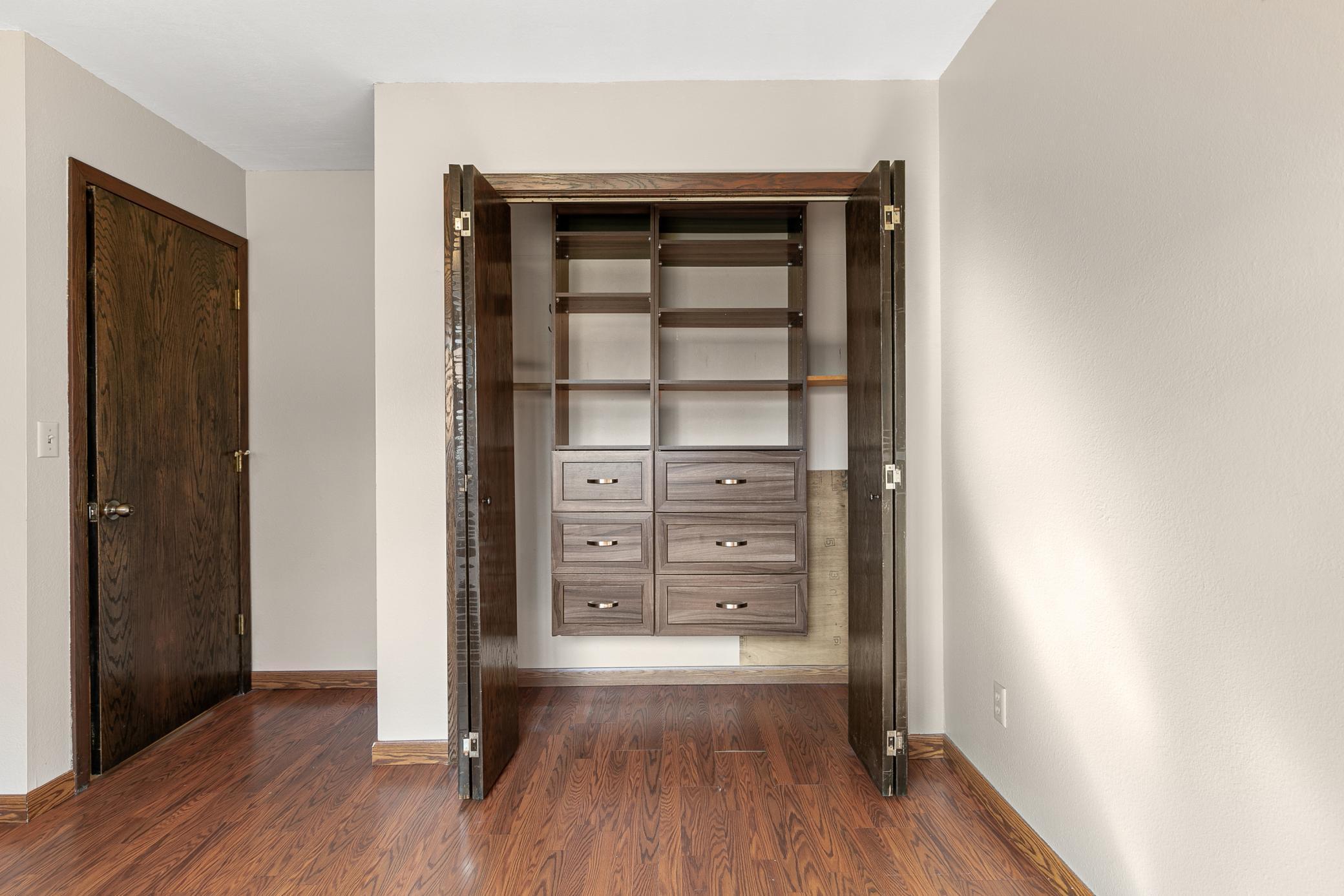 Extra shelving in the closet