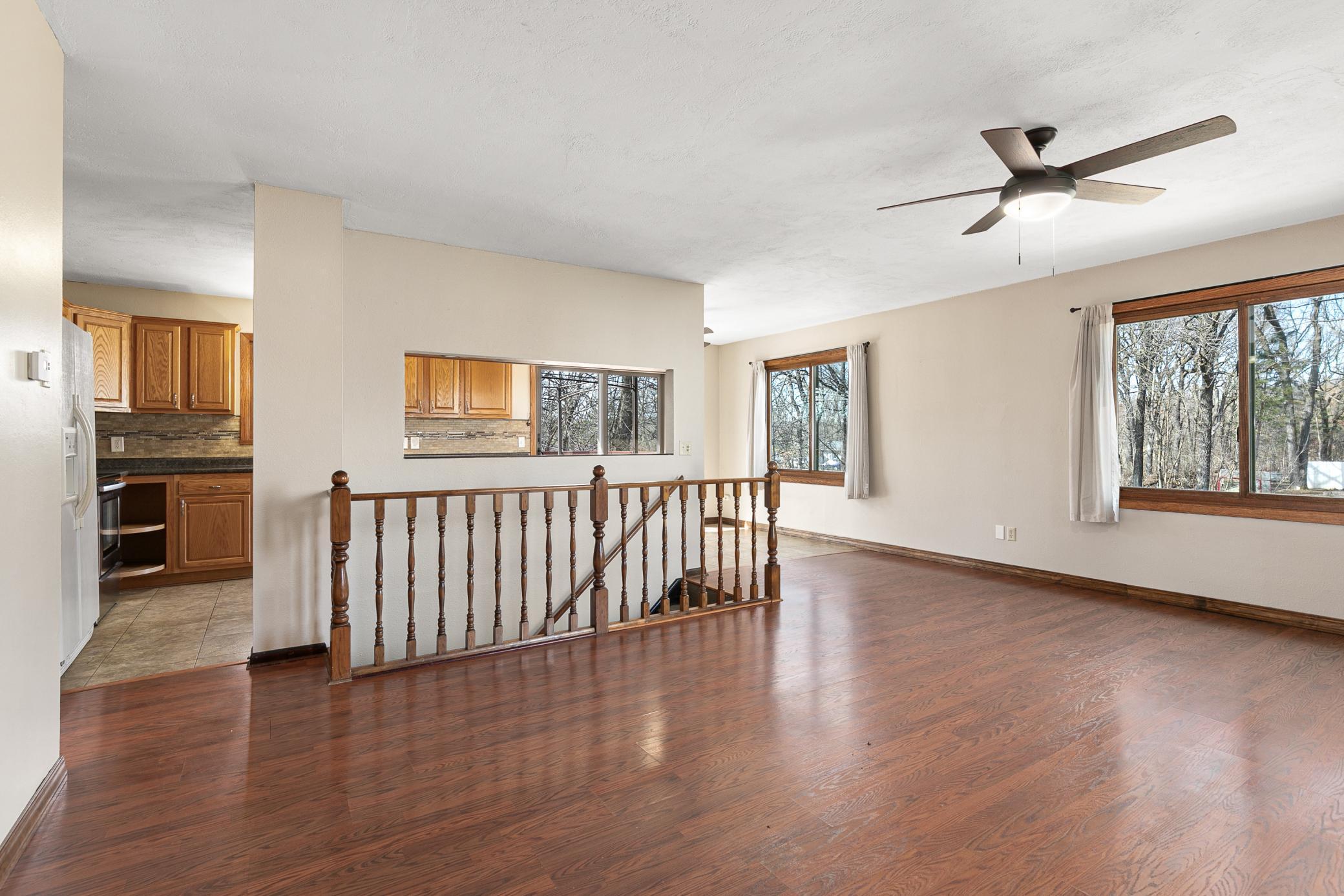 Living room off of the kitchen