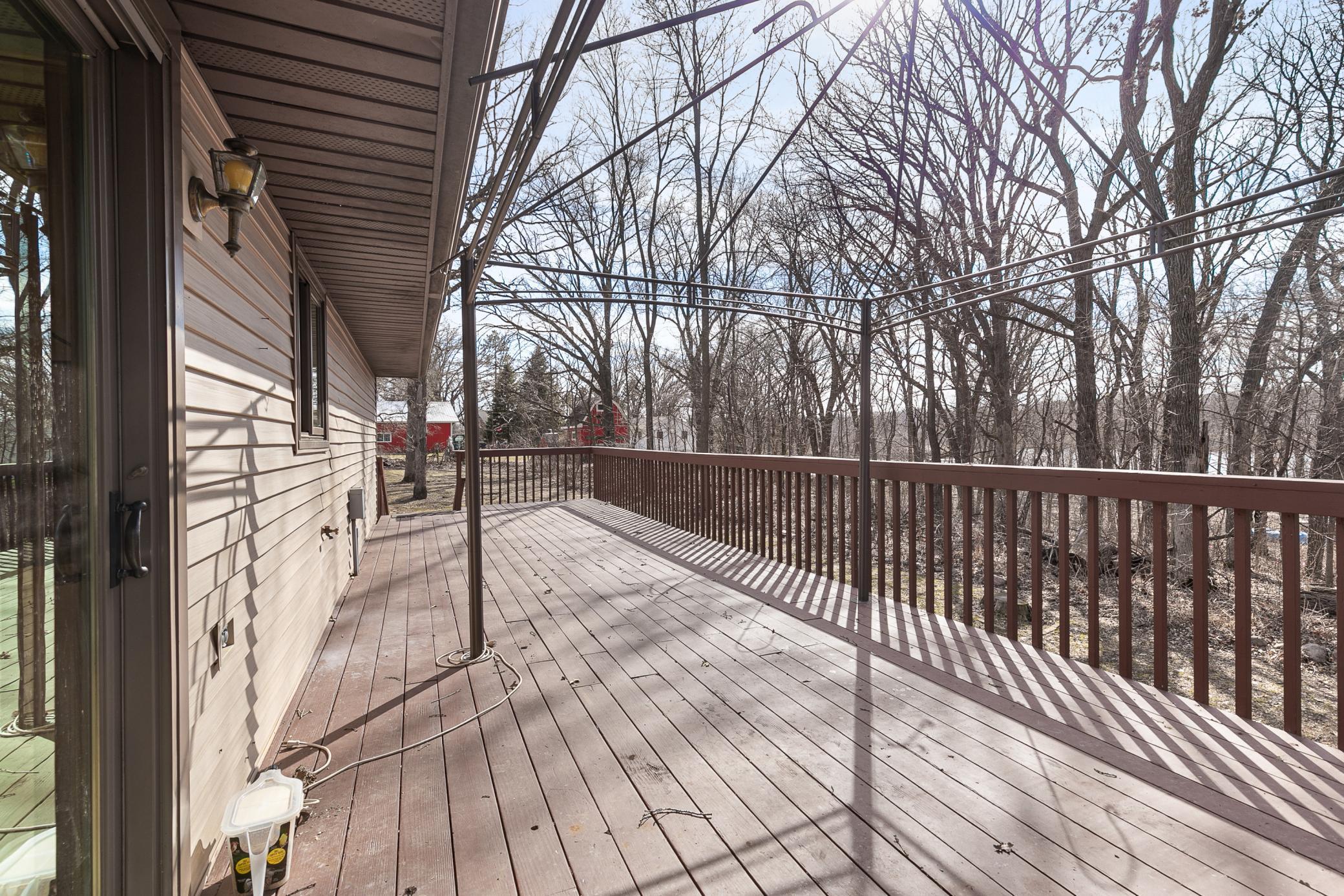 Massive deck over looking woods and the river