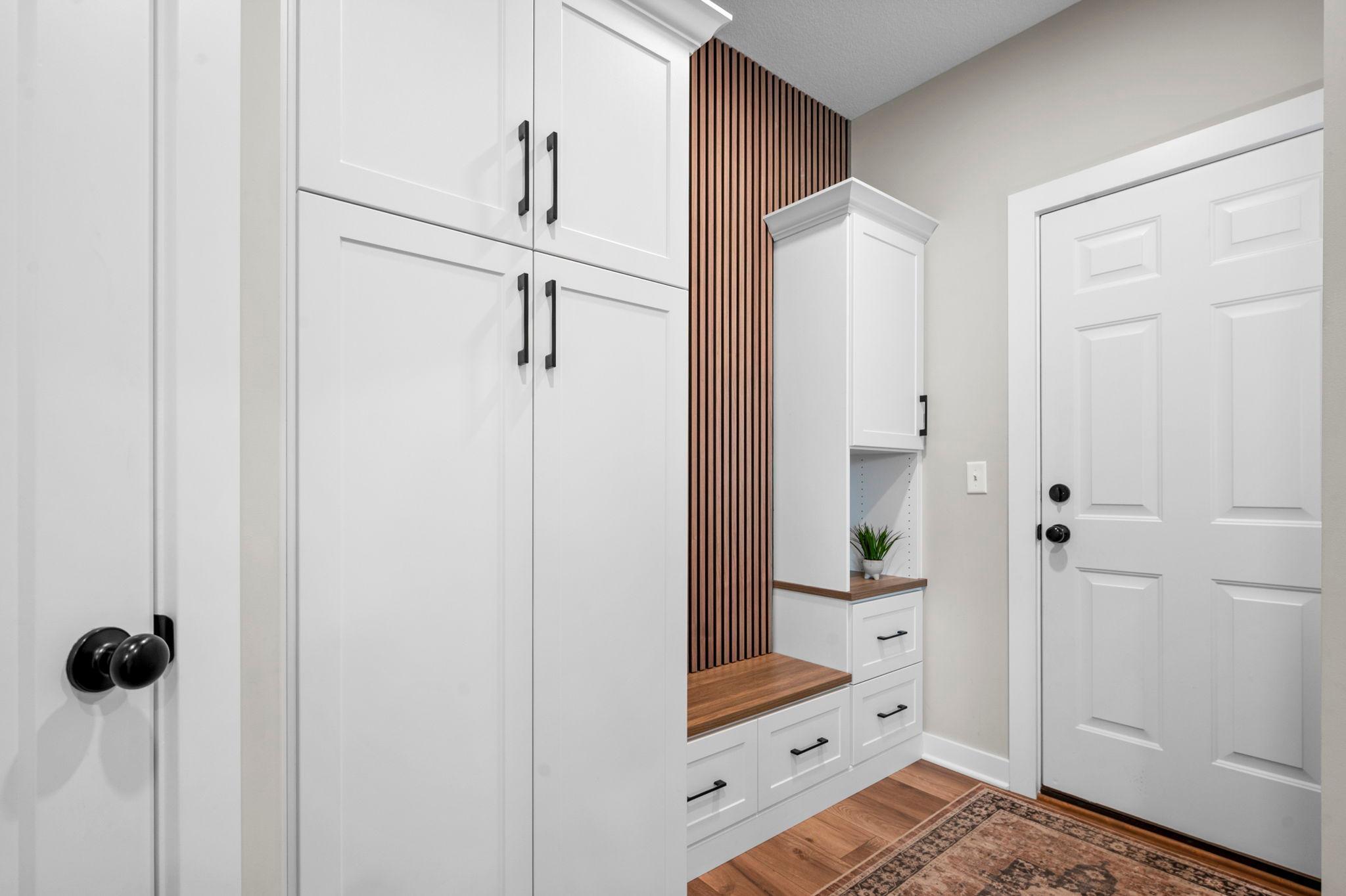Custom mudroom built-ins.