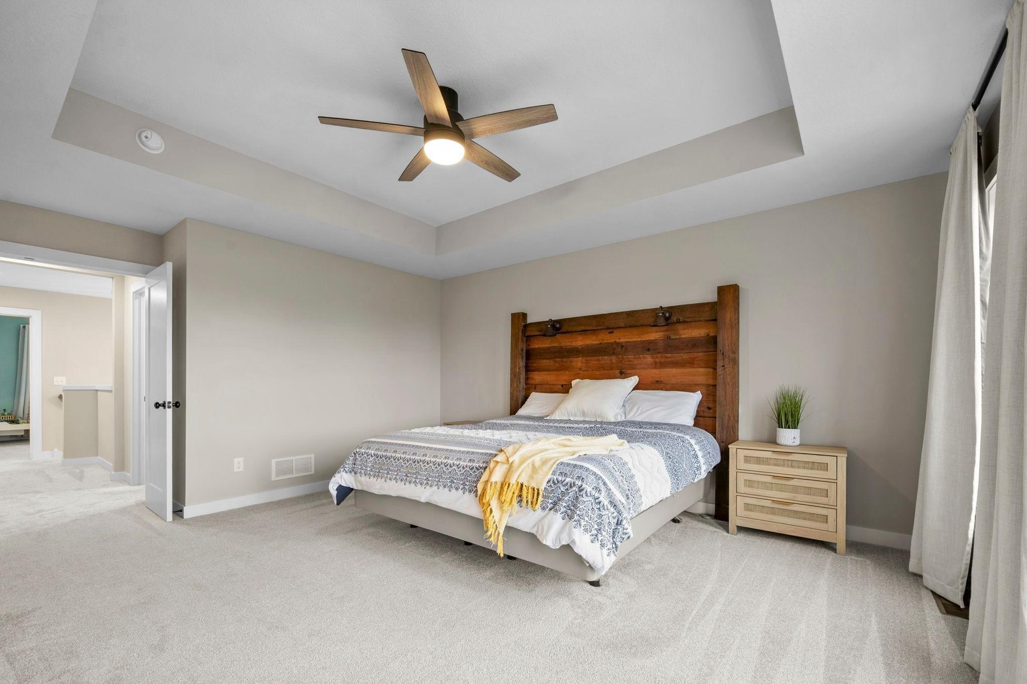 Tray ceiling adds to the ambiance.