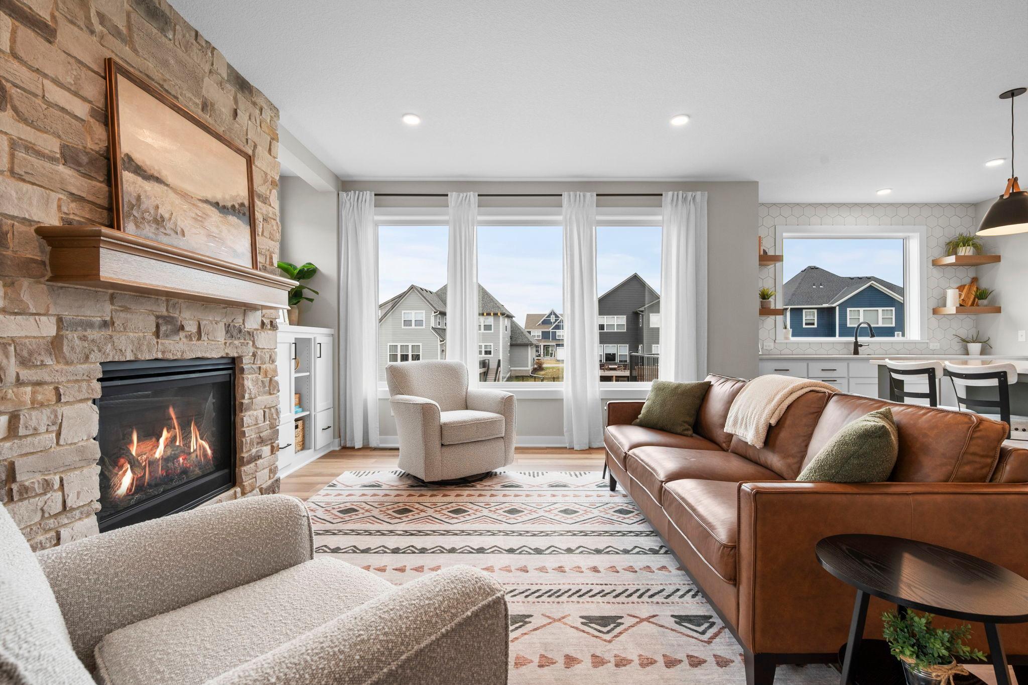 Walls of windows ensure a sunlit home!
