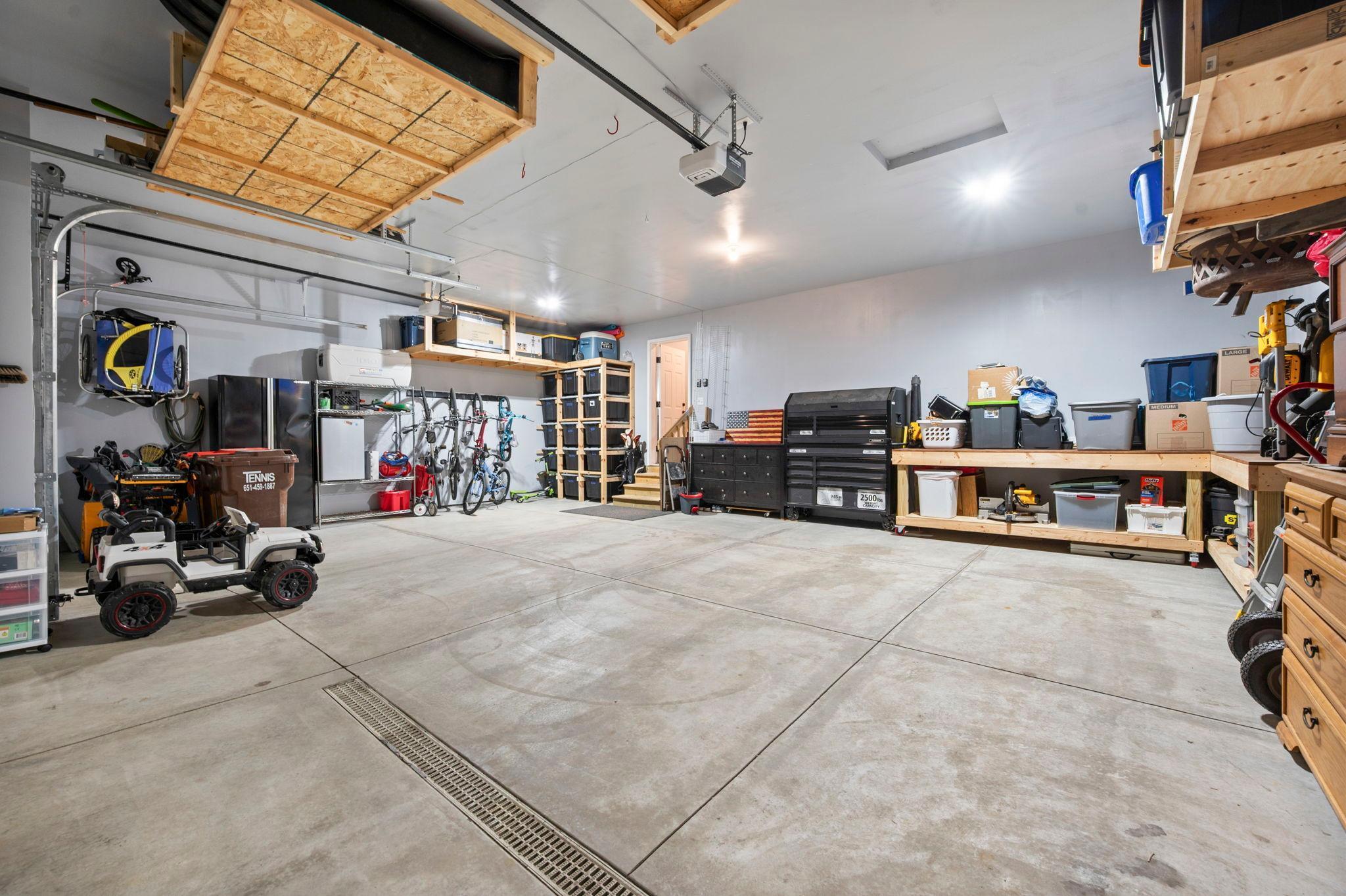 Extended garage with storage and space for toys!
