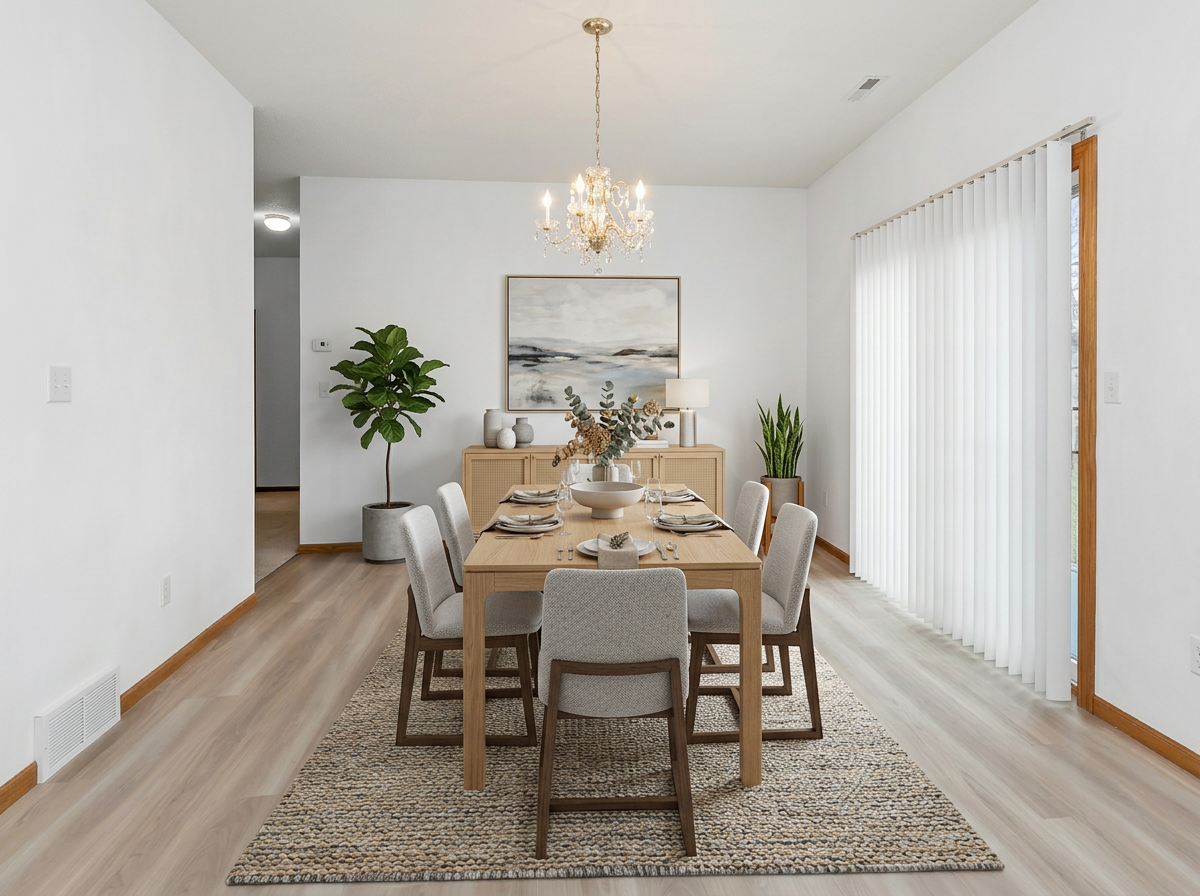 Dining Room virtually staged
