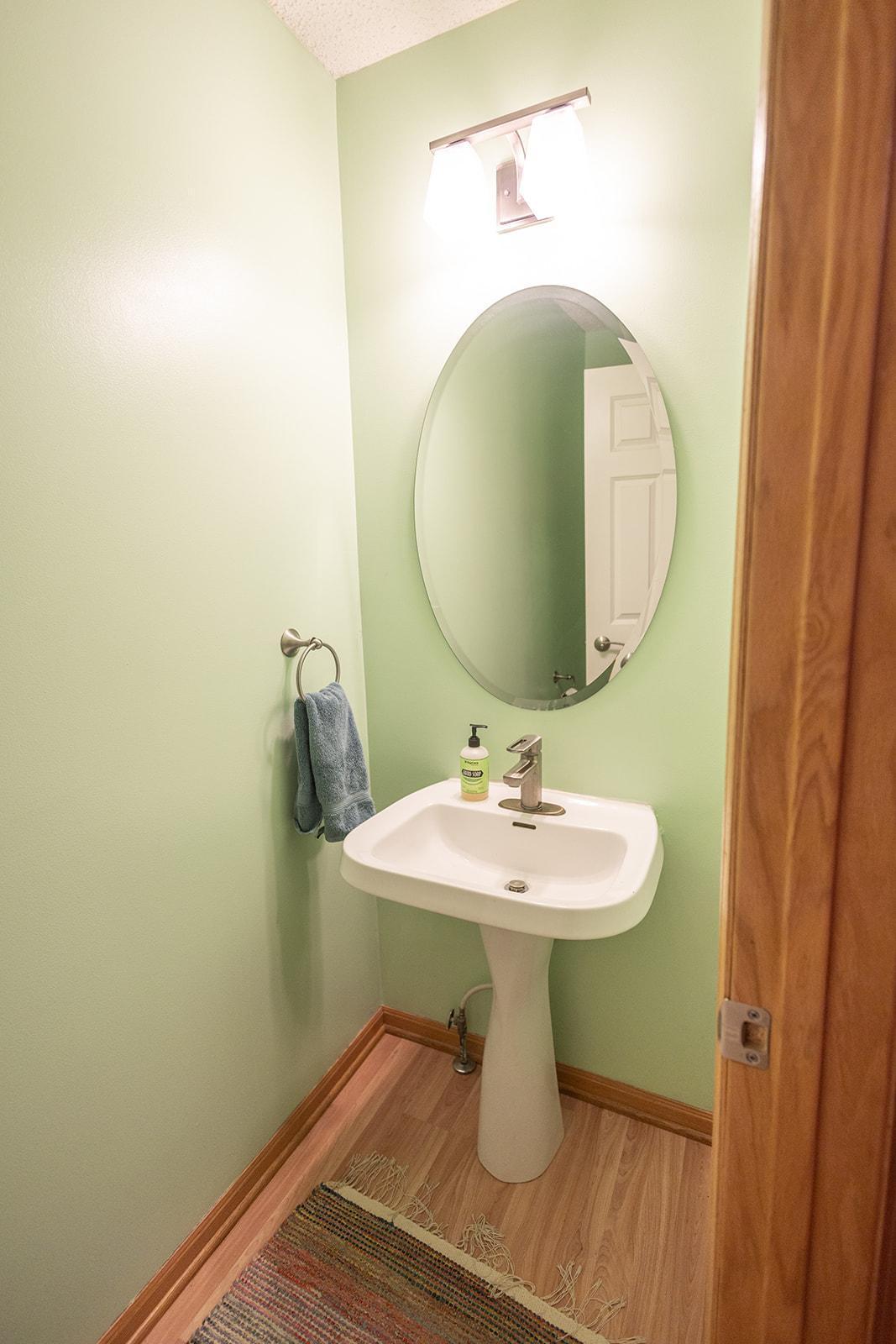 Main level powder room.