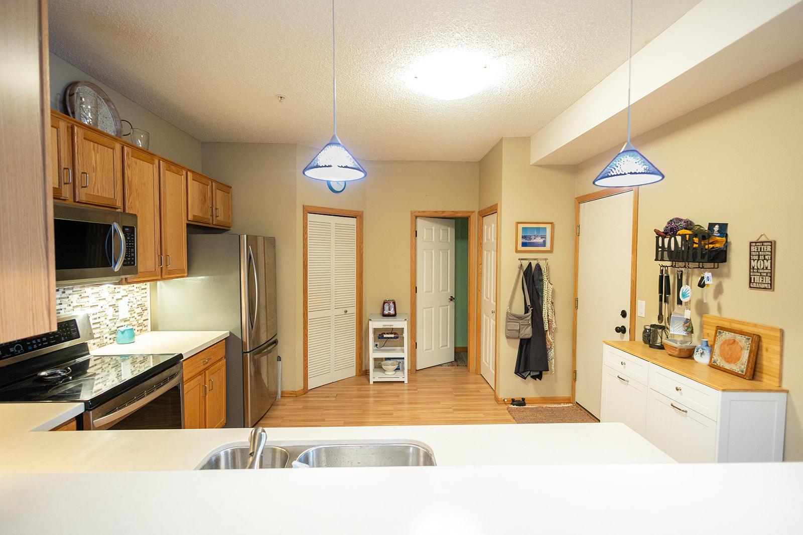 View of kitchen from the breakfast bar.