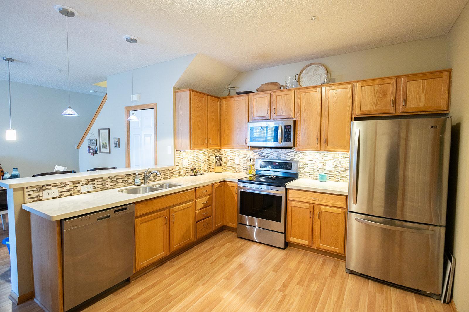 Stainless steel appliances, of course!