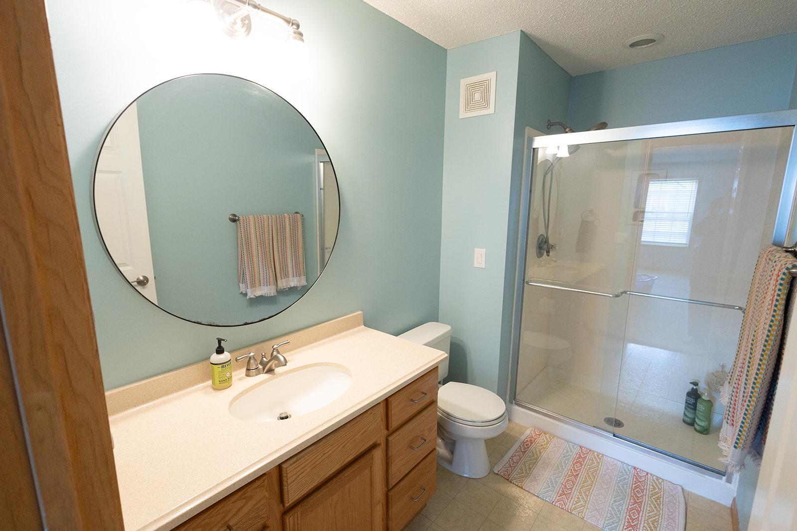 Private primary 3/4 bath.