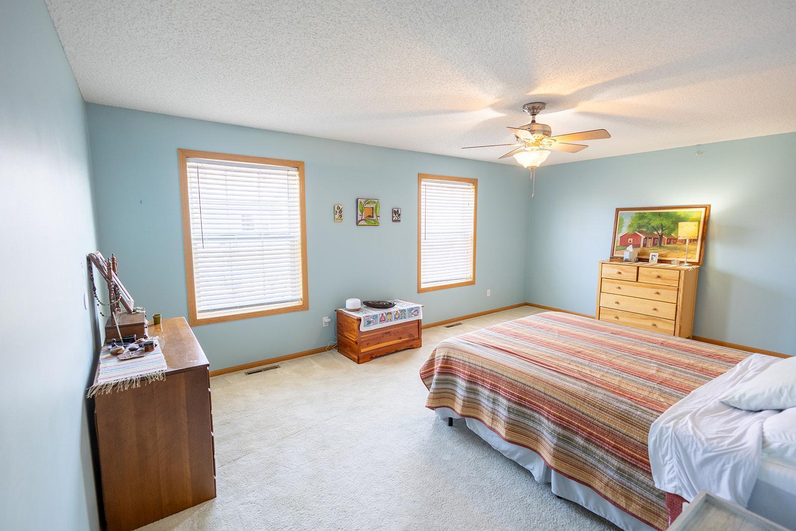Another view of primary bedroom. So much space!