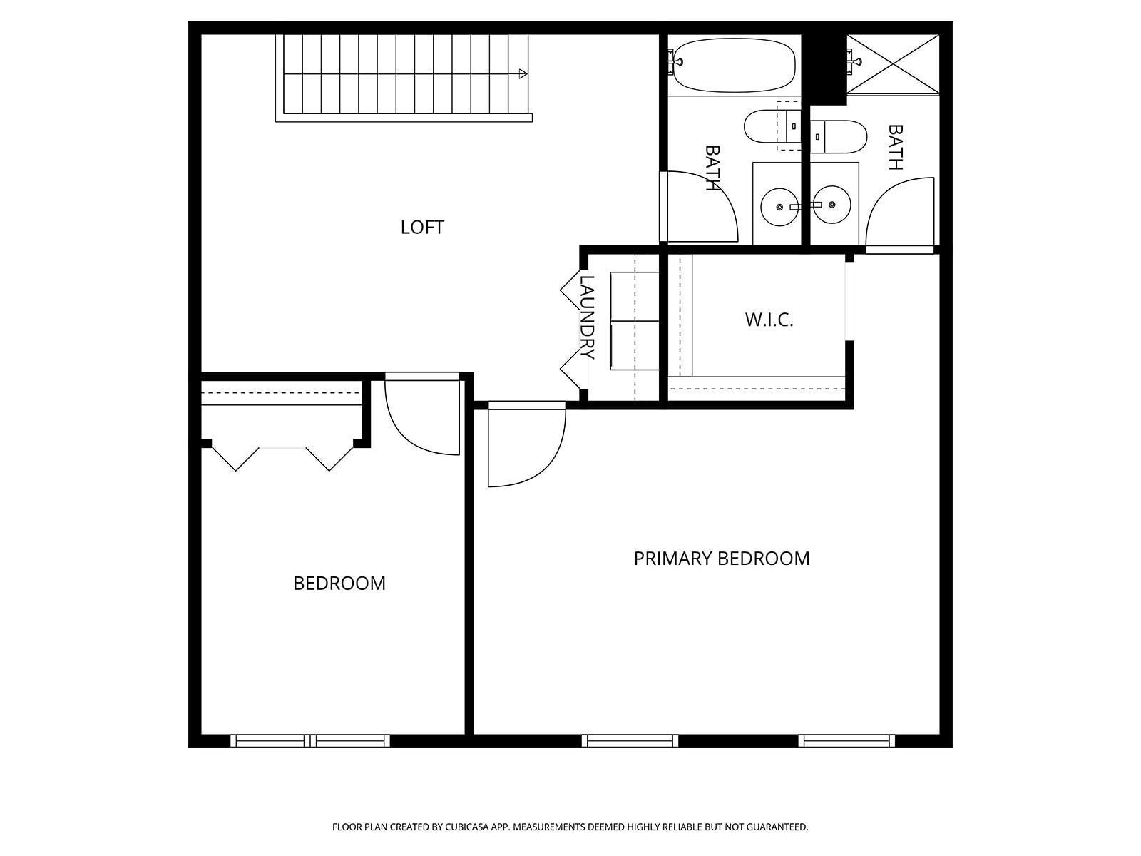 Upper level floor plan.