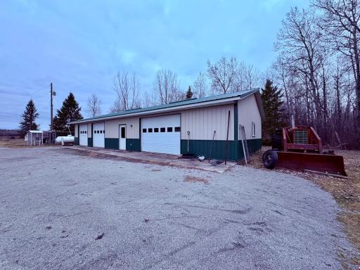 Large crushed granite driveway