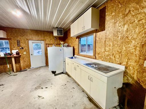 Inside of garage- kitchen area