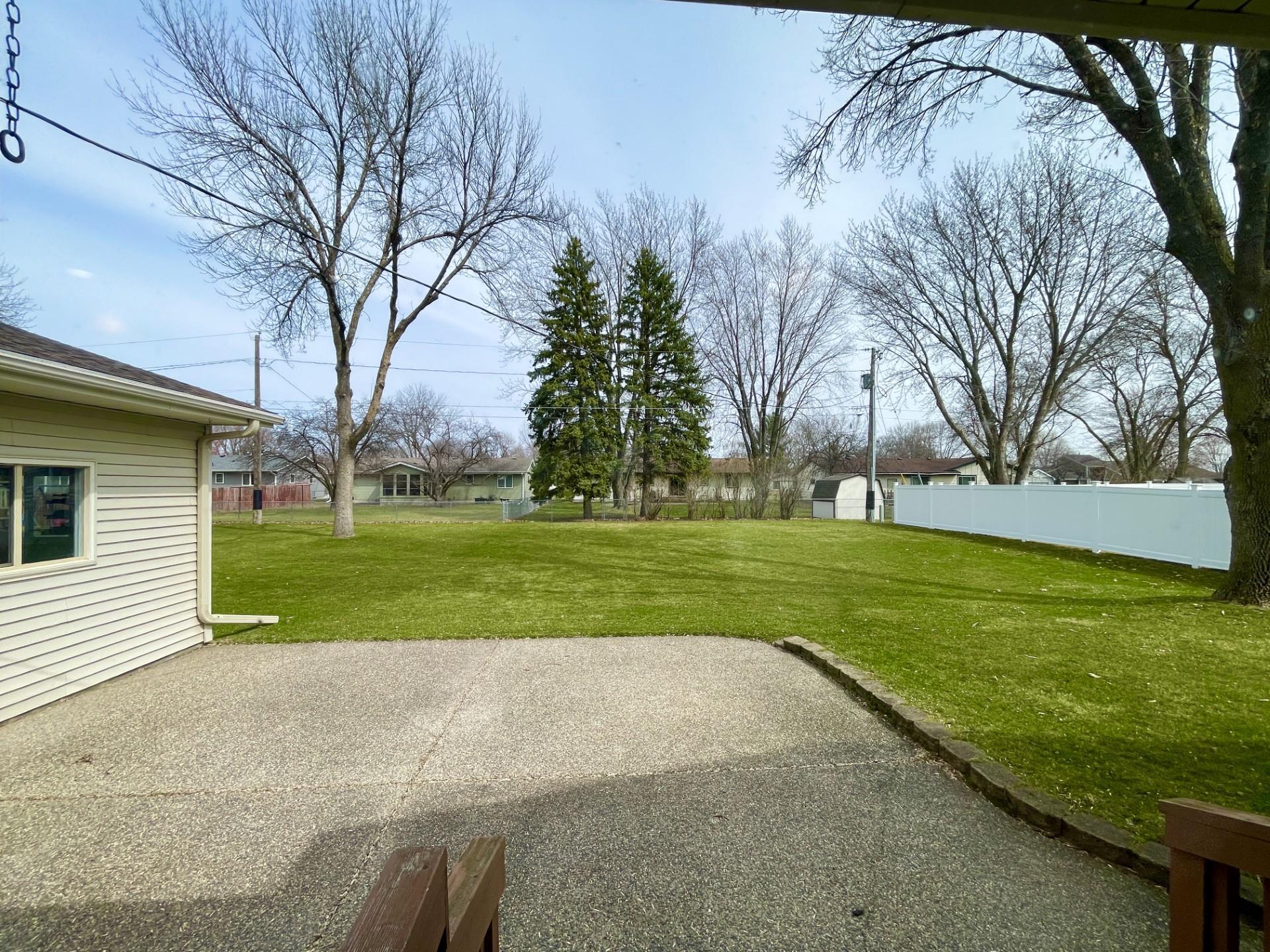 Large backyard patio