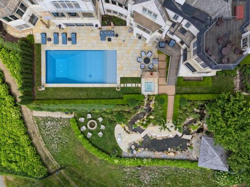 Aerial view of backyard!
