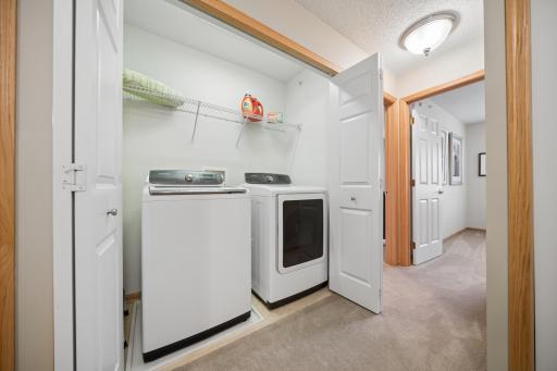 Convenient laundry access on the upper level