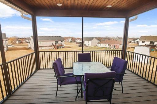 Fully Screened in Back Porch with Additional Grilling Deck to the Side