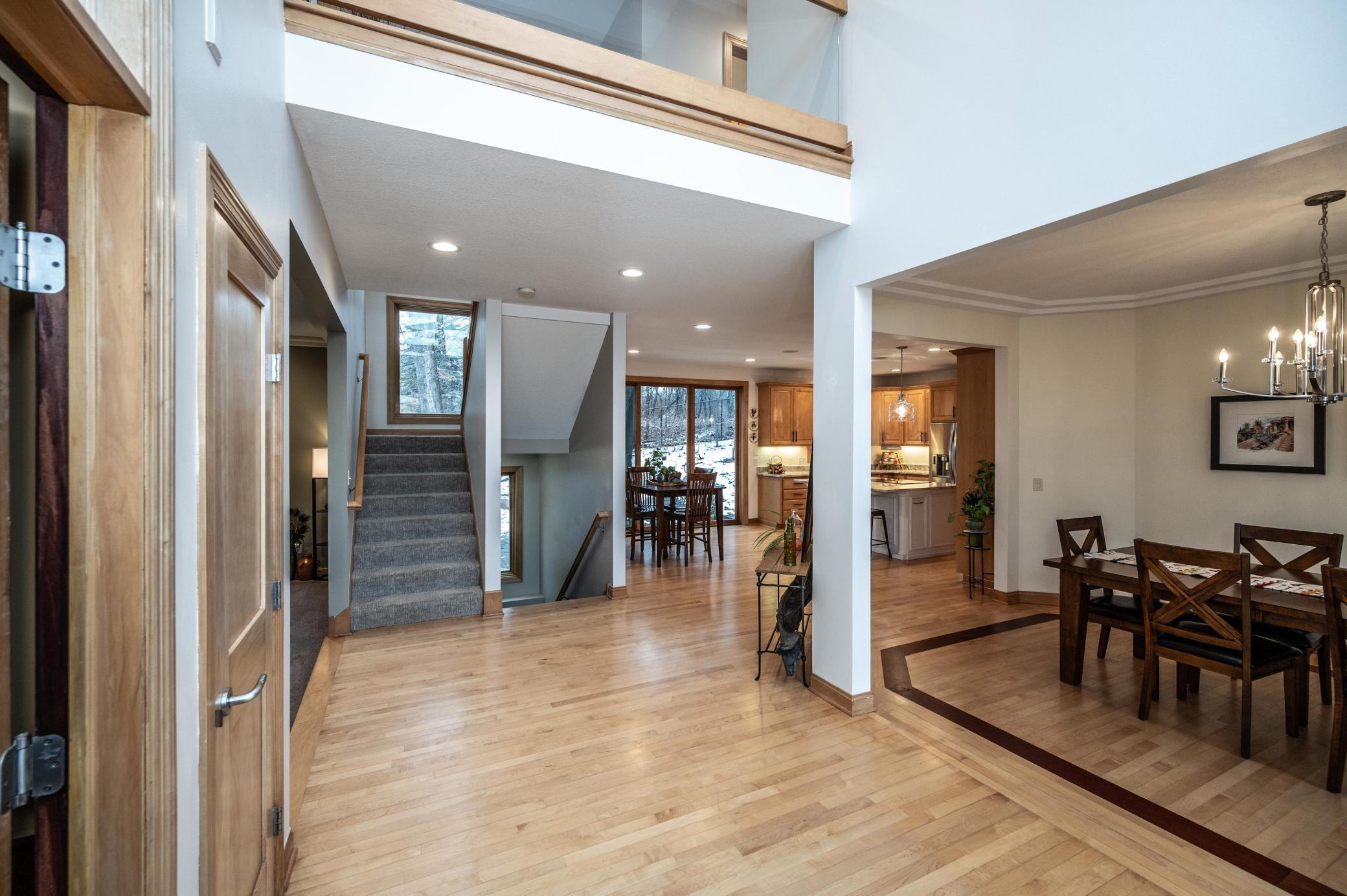 Huge foyer welcomes you plus opens the flow for the main level.