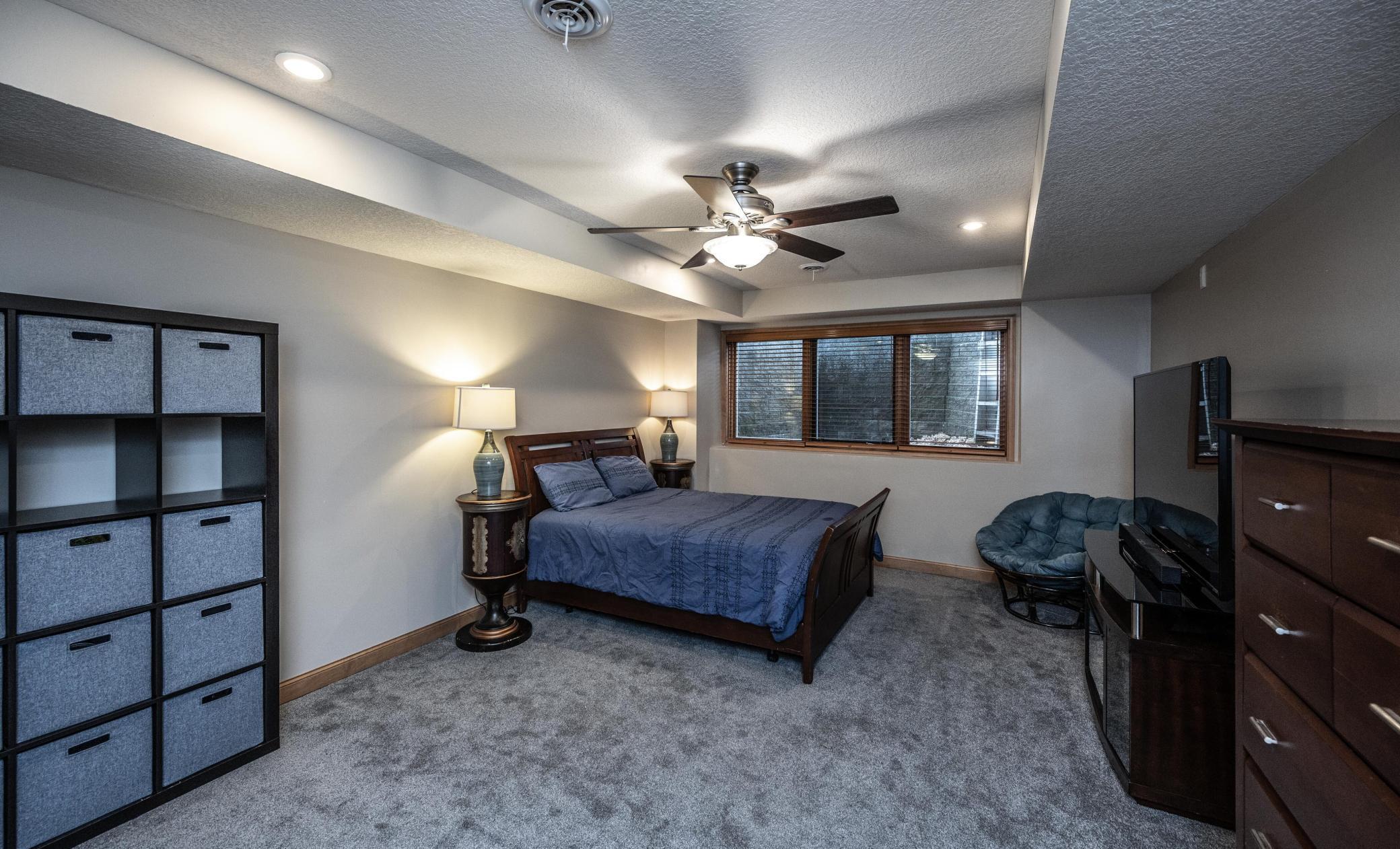 Fifth bedroom is huge. Egress windows and plenty of space for storage or adding an armoire. Could have many uses!