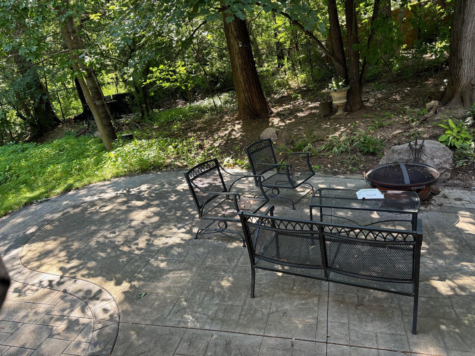 There is also a gas line plumbed in if one wanted to add a gas grill to the patio area.