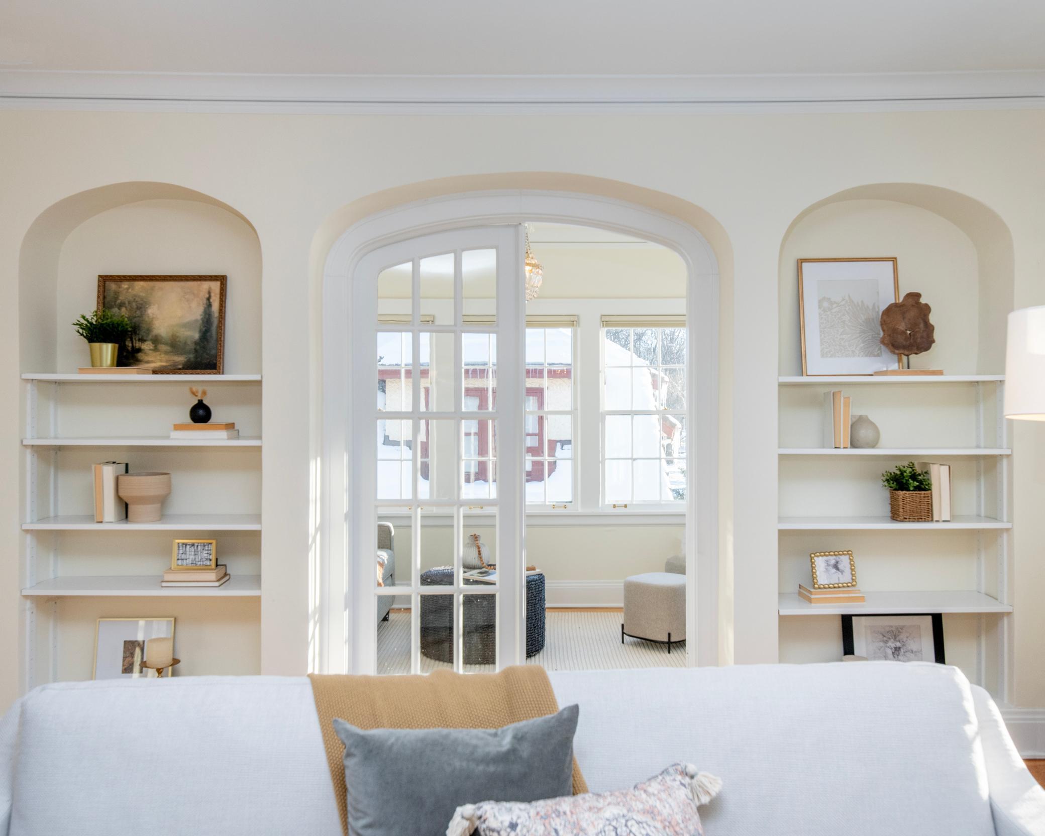 Distinctive arched french doors