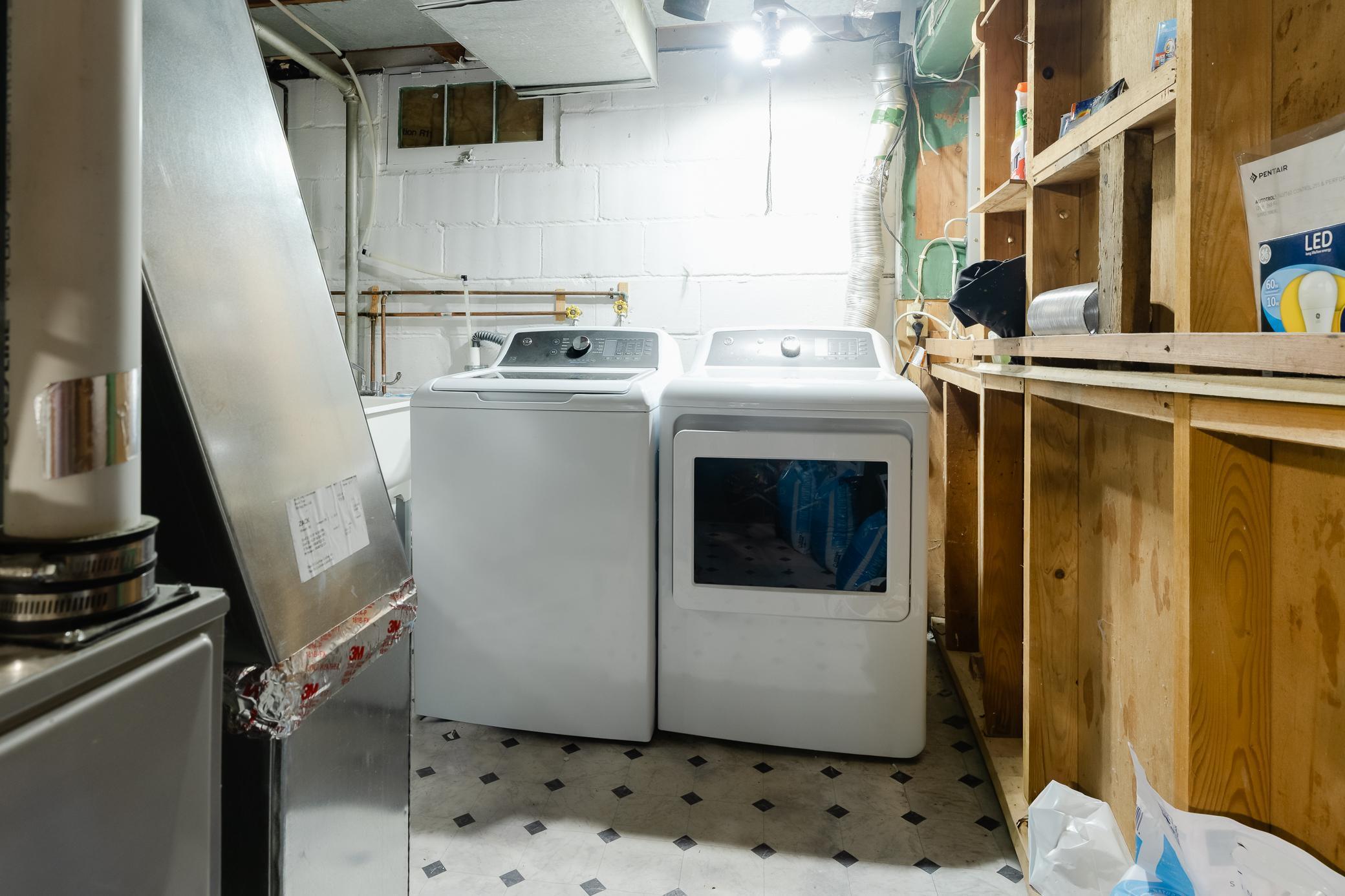 Downstairs New Washer/Dryer