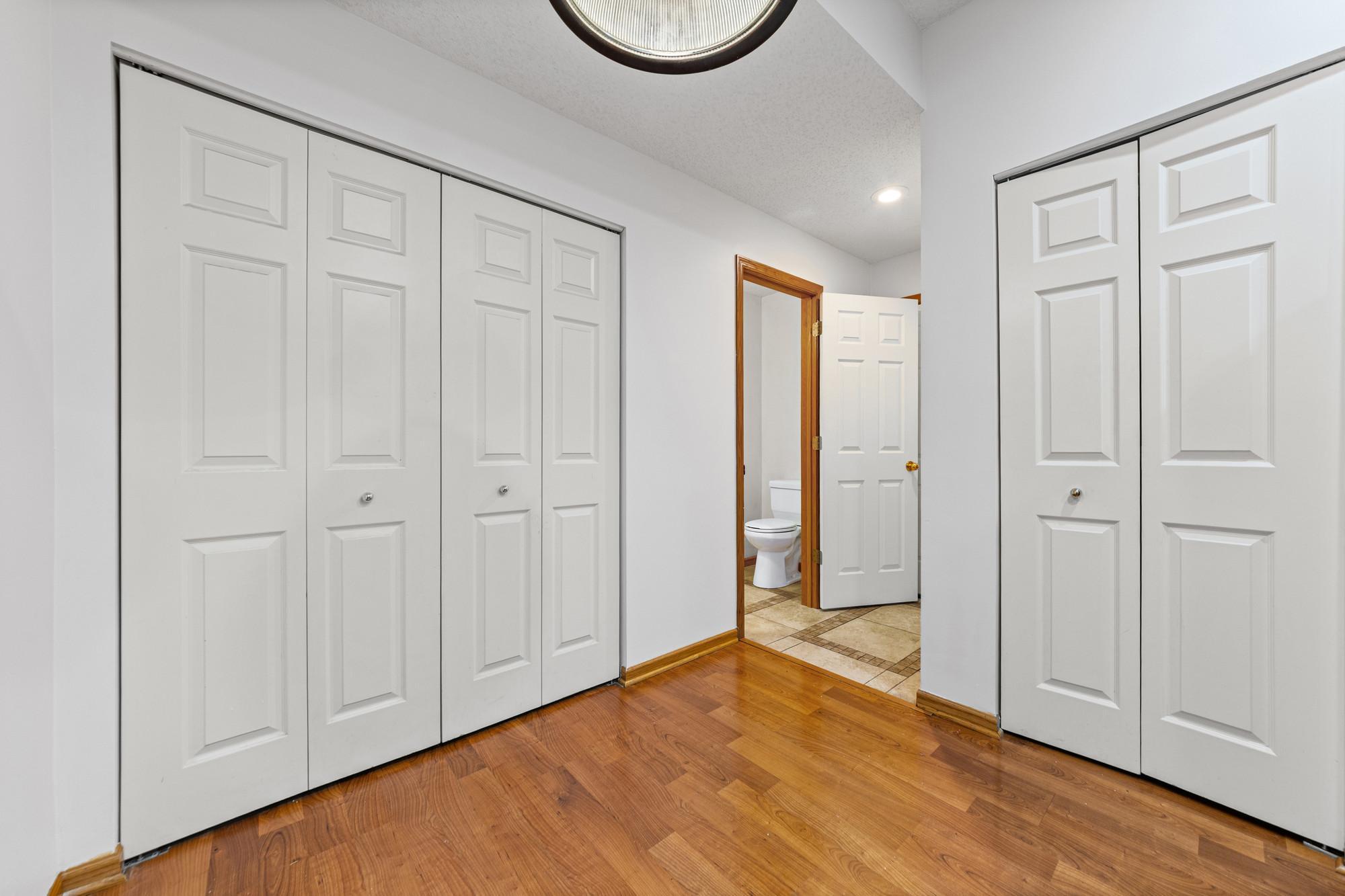Bathroom right off the garage entry