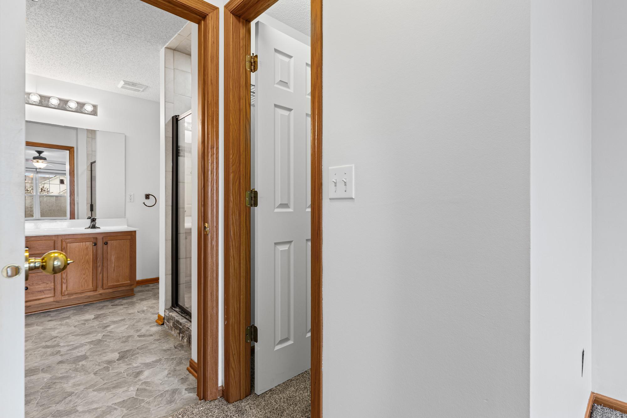 large walk in closet in primary