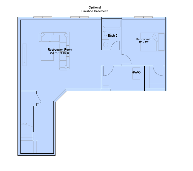Markham basement floorplan
