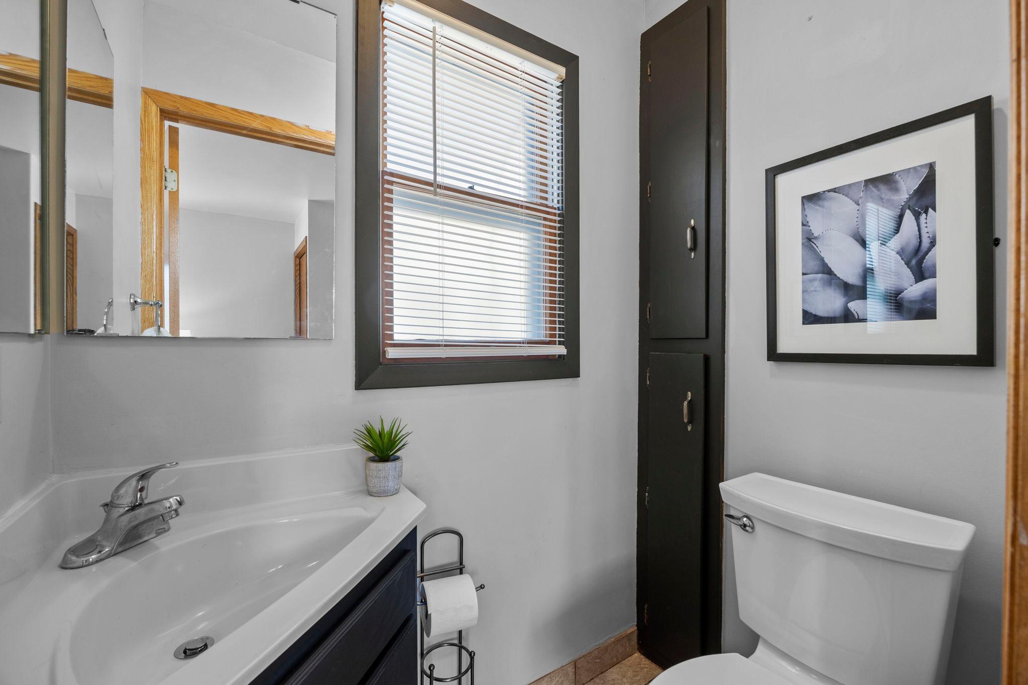 Convenient main floor half bath