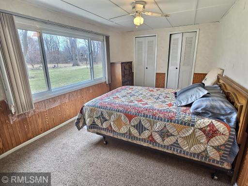 The lower-level bedroom offers a generously sized window that provides backyard views. No heat source in this room.