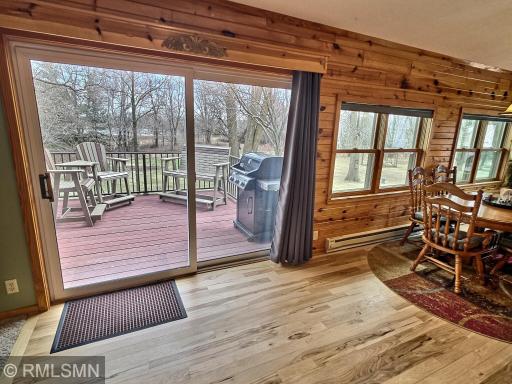 The generous patio doors offer a considerable amount of light to shine in, along with tremendous ease transitioning from the home life to the deck life.