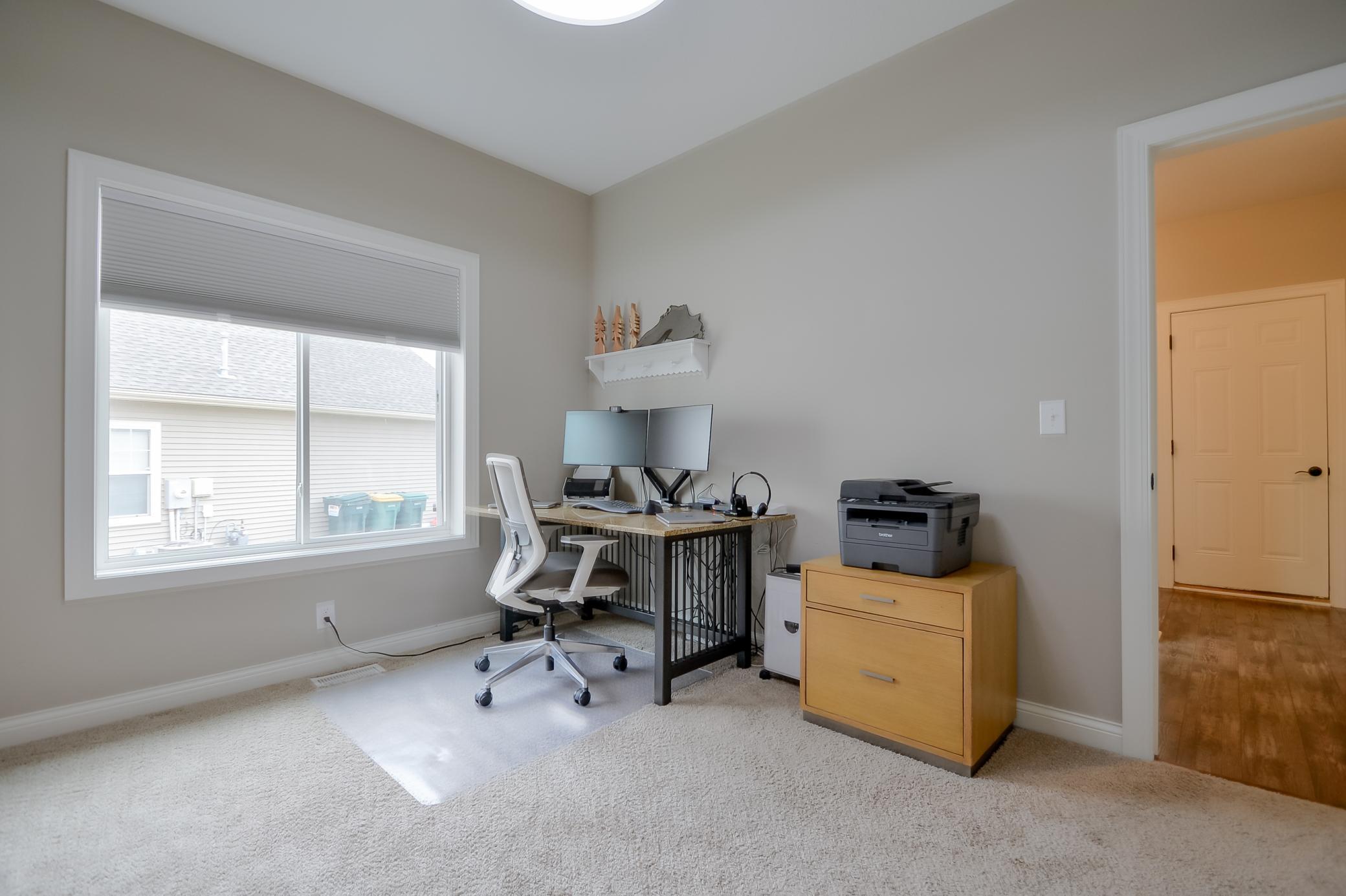 Main level bedroom, currently used as office